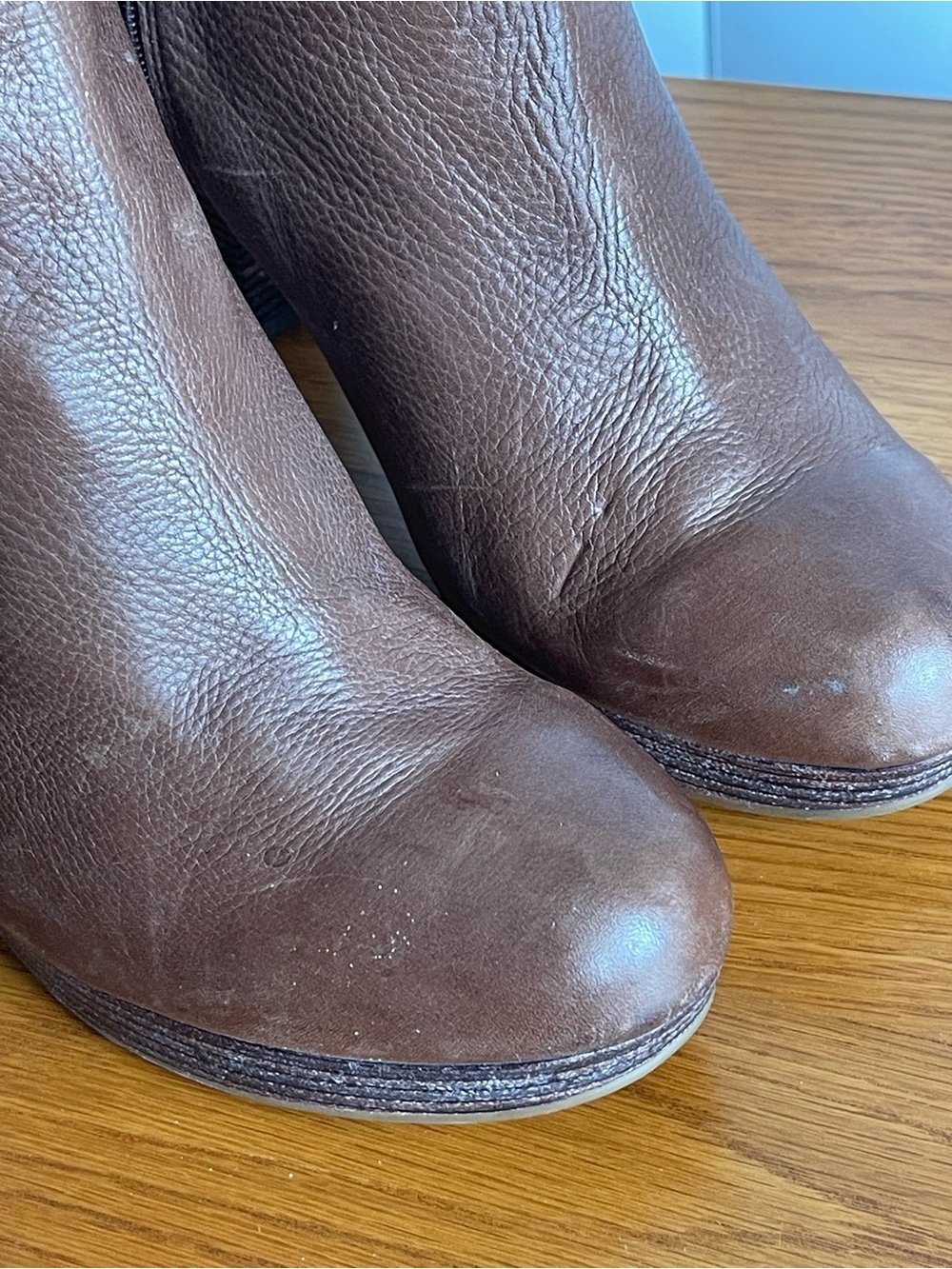 UGG Jardin Heeled Leather Boots Brown Size 10 - Picture 9 of 14